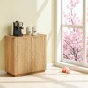 Mshliw Curved Wave Design Buffet Cabinet Sideboard with Adjustable Shelves, Storage Console Table for Dining Room, Living Room, or Hallway - 4 of 4