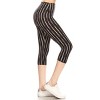 Slickblue Women's Cropped Capri Leggings, Cat & Flower / Bicycle / Chevron / Stripes, Stretchy Fit, One Size - 2 of 3