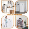 50 inch LED Kitchen Pantry Storage Cabinet with Adjustable Shelves and Door Racks, Freestanding for Small Spaces - 3 of 4