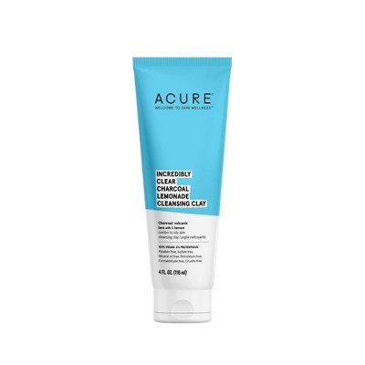 Acure Incredibly Clear Charcoal Lemonade Cleansing Clay - 4 fl oz