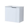 22" White Bathroom Vanity with Ceramic Sink - Space-Saving Wall-Mounted Vanity for Small Bathrooms, Soft-Close Door & Plywood Cabinet - 4 of 4