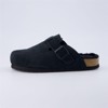 CUSHIONAIRE Women's Hana Cork footbed clog with Genuine Leather upper, Faux Fur lining, and +Comfort - 3 of 4