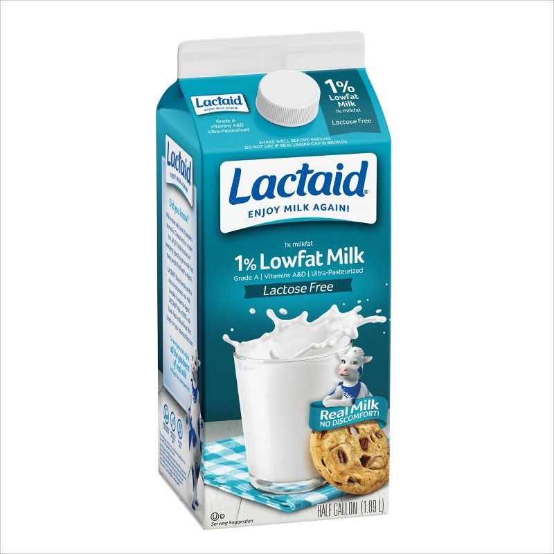 Lactaid Lactose Free 1% Low Fat Milk - 0.5gal, 6 of 8