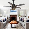 Bella Depot 52" Black Cage Farmhouse Ceiling Fan with Light - 2 of 4