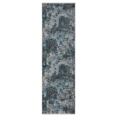 Oriental Weavers Hayden HAY03 Blue/ Grey Indoor Area Rug - 2'3" x 7'6"
