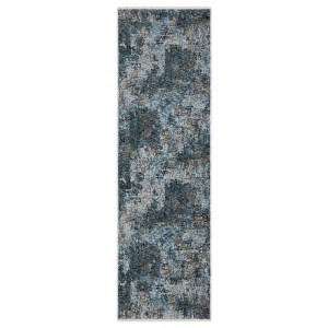 Oriental Weavers Hayden HAY03 Blue/ Grey Indoor Area Rug - 2'3" x 7'6" - 1 of 4