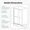 Semi-Frameless Twin Slide Shower Door, Bypass Configuration, Chrome SGCC Tempered Glass - 3 of 4
