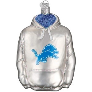 Old World Christmas Blown Glass Ornament for Christmas Tree, Detroit Lions Hoodie - 1 of 3