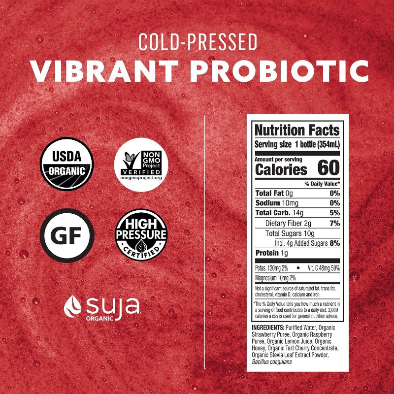 Suja Vibrant Organic Probiotic Fruit Juice - 12 fl oz, 3 of 15