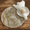 Split P Stone Leaf Round Placemat Set of 4 - 2 of 3