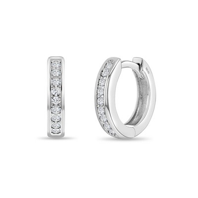 Girls' Clear CZ Huggie Hoops 14k Gold Earrings - In Season Jewelry
