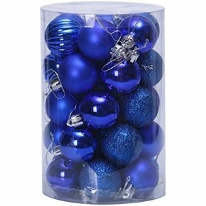 34 PCS Christmas Ornaments Set,Christmas Decorations 1.57 Inch Plastic Ball Decor for Xmas Tree - 1 of 4