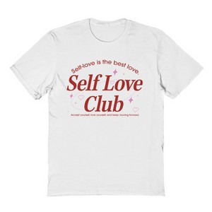 Social Collective Men's Self Love Club  Valentines Day Short Sleeve Graphic Cotton T - 1 of 3