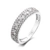 Amy and Annette Three Row Brilliant-Cut Simulated Diamond Eternity Band Ring in Sterling Silver - 2 of 3