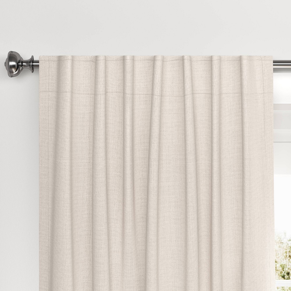 Photos - Curtains & Drapes 50"x84" Blackout Velvet Window Curtain Panel Cream - Threshold™