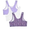Fruit of the Loom Girls' Built Up Sports Bra 3-Pack - 2 of 4