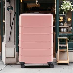 FONTOI 28 Inch Hardside Luggage Expandable Travel Business Suitcase, Hard Shell Lightweight Roller Suitcase, Pink, 12.01"*19.69"*30.31" - 1 of 4