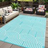 Lahome Outdoor Plastic Straw Rug-Waterproof Reversible Mat for Patio, Backyard, Camping, RV Awning - 3 of 4