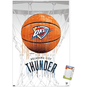 Trends International NBA Oklahoma City Thunder - Drip Basketball 21 Unframed Wall Poster Prints - 1 of 4