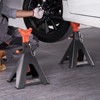 VEVOR Jack Stands, 6 Ton (13,000 lbs) Capacity Car Jack Stands Double Locking, 14.2 -23 inch Adjustable Height, for lifting SUV, Red, 1 Pair - 2 of 4