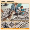 Machine Washable Area Rugs Vintage Printed Living Room Rugs with Non-Slip Backing, Soft Low Pile Floor Carpet - 3 of 4