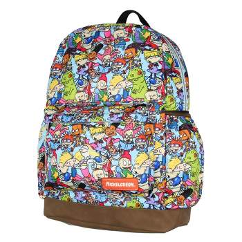 Nickelodeon '90s Cartoon Rugrats Ren and Stimpy School Travel Backpack Multicolored