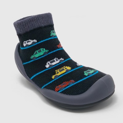 Komuello Toddler First Walk Sock Shoes - Broom Broom