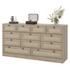 Wooden Dressers for Bedroom with 12 Drawers, 61" Wide TV Stand Dresser for 65 inch TV, Rattan Chest of Drawers for Living Room, Hallway - 3 of 4