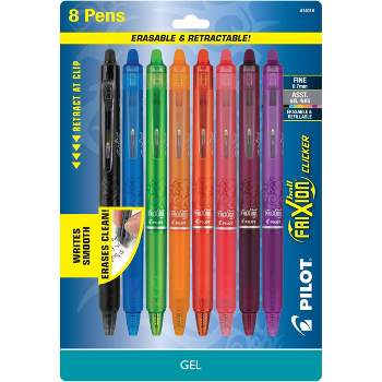8ct FriXion Clicker Erasable Gel Pens Fine Point 0.7mm Assorted Inks