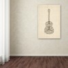 Trademark Fine Art -Michael Tompsett 'Acoustic Guitar Old Sheet Music' Canvas Art - 3 of 3