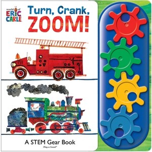World of Eric Carle, Turn, Crank, Zoom! A STEM Gear Sound Board Book (Hardcover) - 1 of 4