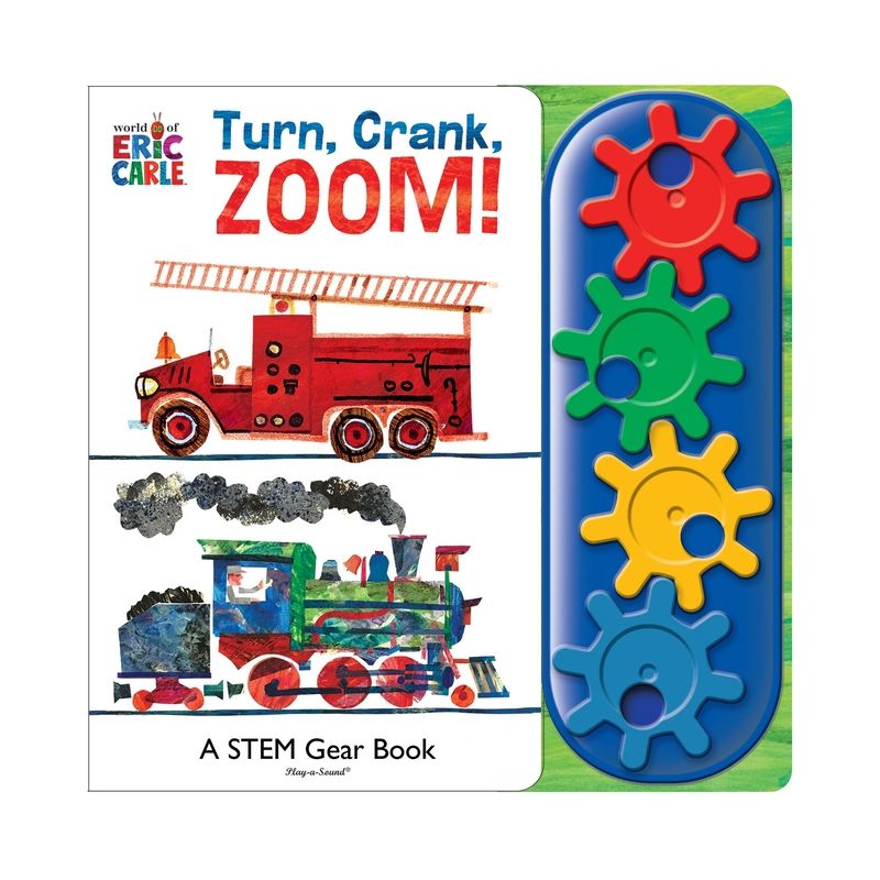 World of Eric Carle, Turn, Crank, Zoom! A STEM Gear Sound Board Book (Hardcover), 1 of 7