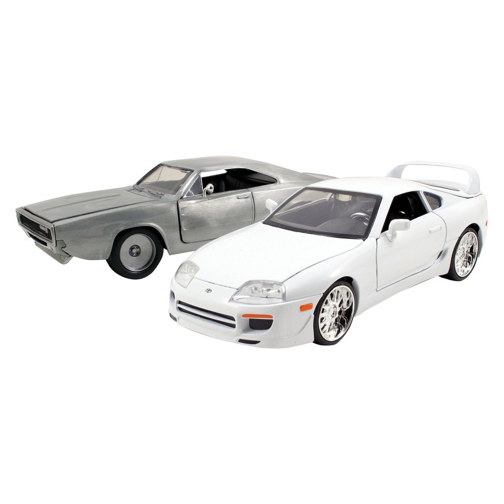 UPC 801310974445 product image for Fast & Furious 1:24 Diecast Twin Pack - 1995 Toyota Supra & 1968 Dodge Charger | upcitemdb.com
