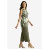 Jessica London Women's Plus Size 2-Piece Linen Capri Set - 4 of 4