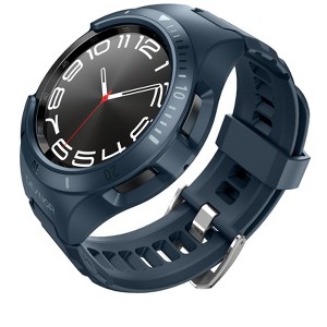 Dexnor for Samsung Galaxy Watch 6 Classic Band [47mm] [43mm], Galaxy Watch 6 Band [40mm] [44mm], [Raised Bezel & Snap-on]Shockproof Case - 1 of 3