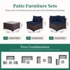 UPHA 5-Piece Rattan Patio Sofa Conversation Set with Cushions - 3 of 4