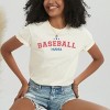 Varsity Baseball Mama Stars - Women's Garment Dyed Graphic T-Shirt - 2 of 4