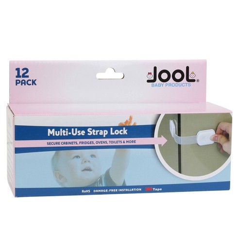 Jool Baby Products Child Safety Strap Locks For Fridges, Cabinets, Drawers  - Tool Free 12pk : Target