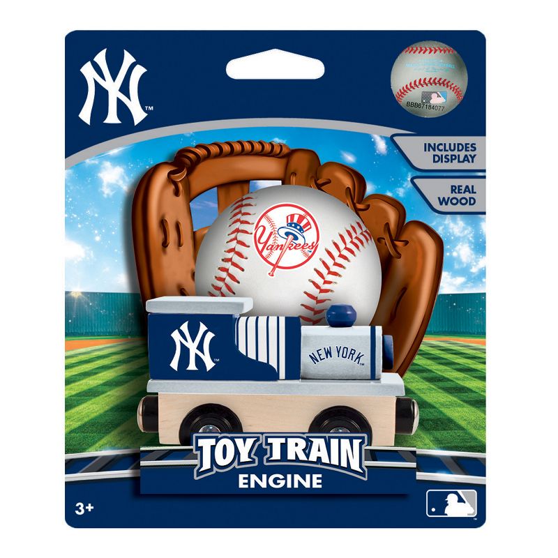 MasterPieces Officially Licensed MLB New York Yankees Wooden Toy Train Engine For Kids, 3 of 6
