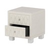 Lycvki Elegant Velvet Nightstand with 2 Drawers and Crystal Handle - 2 of 4