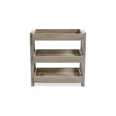 Blariden Light Beige Wood Rectangular Shelf Accent Table