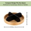 Evideco French Home Goods Rotating Bathroom Organizer with 4 Compartments - Bamboo Base Matte Finish - 3 of 4
