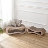 THE LICKER STORE Suvi Modern Cardboard Infinity 2-in-1 Lounge Bed Cat Scratcher with Catnip - 2 of 4