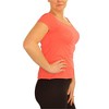 Aeropostale Womens Knot Back Cropped Basic T-Shirt, Orange, X-Large - 2 of 4