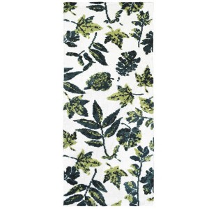 Simple Spaces Leaf Mosaic Runner Rug, 21" x 54" – Nature-Inspired Pattern in Soft Earth Tones for Hallways and Entryways - 1 of 3