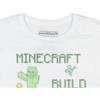 Seven Times Six Minecraft Girls Build Create Explore Steve and Creeper Kids T-Shirt White - image 3 of 3