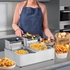 Electric Deep Fryer ,Stainless Steel Commercial Single Fryer, Countertop Kitchen Frying Machine w/Temperature Control, French Fries Donuts - 2 of 4