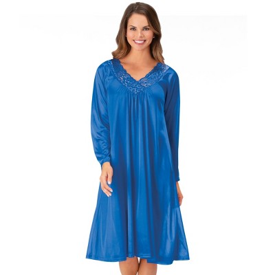 Collections Etc Long Sleeve Tricot Gown