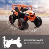 24V Ride on Toys for Big Kids, 2 Seater Ride on Cars with Remote Control, Ride on Truck w/ 4-Wheeler Suspension, 3 Speeds, Led Lights - 3 of 4