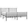 vidaXL Double Bed Frame- Robust Steel Construction, Elegant Design, with Headboard and Footboard - 4 of 4
